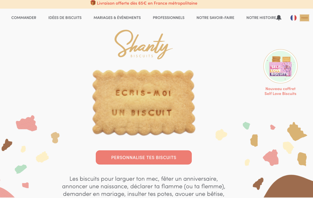 Ecris-moi un biscuit shanty biscuits commander sur le site 