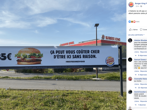 la communication de Burger King crise ciovid19 Loise barbé communiity manager brest Bretagne